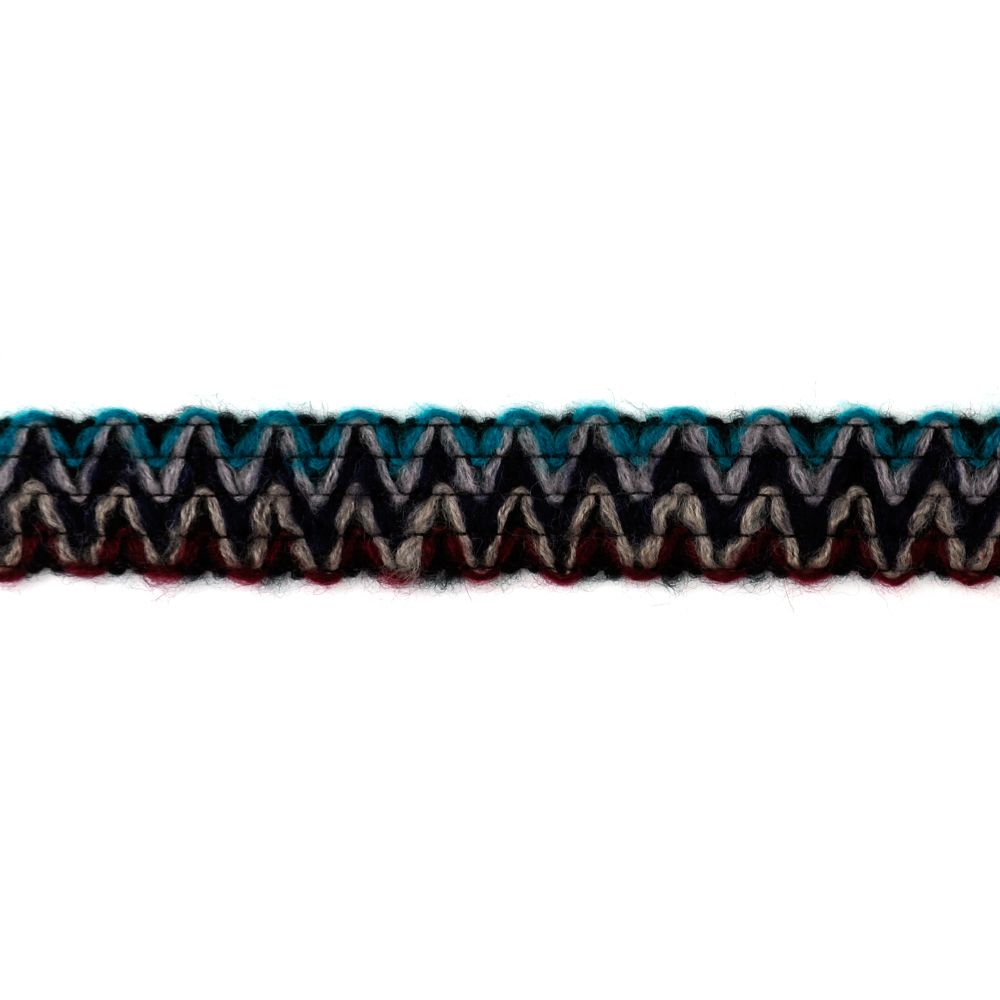 Mohair Woven Braid -1 1/4" Width (15 Yard Roll) - BR-749-17 Wine Red