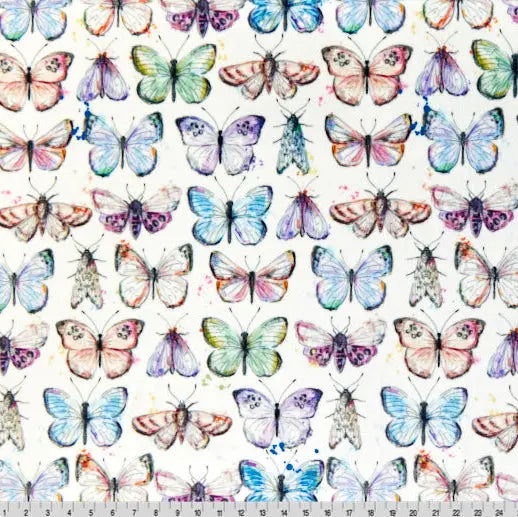 Multi Boho Flutter Digital Cuddle Fabric - ( 3/4 Yard Pack )