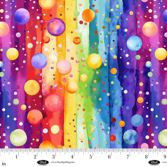 Multi Bubble Pops 108" Cotton Wideback Fabric Per Yard