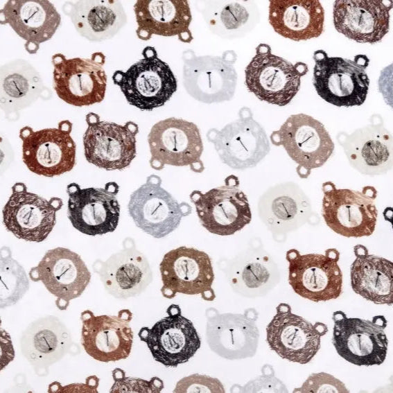 Multi Cozy Cubs Cloud Cuddle Fabric per yard