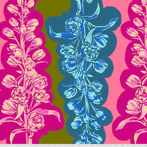Multi Delphinium Jewel Cotton Wideback Fabric - ( 1 Yard Pack )