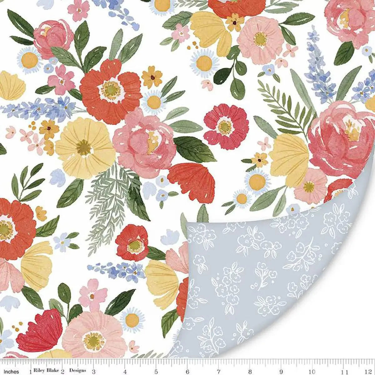 Multi Double Lush Velvet 58/60" Floral Charms