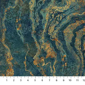 Multi Oxodized Copper Stonehenge Ombre Cotton Wideback Fabric Per Yard