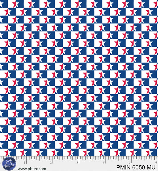 Multi Patriotic Minis PMIN-6050-MU Cotton 44/45 Fabric Per Yard