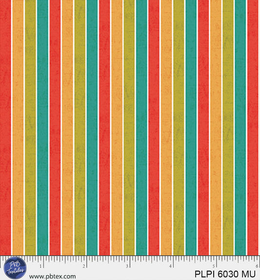 Multi Strip Peace, Love, Pickleball Cotton 44/45 Fabric Per Yard