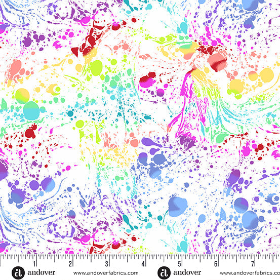 Multi White Venom Cotton Wideback Fabric Per Yard