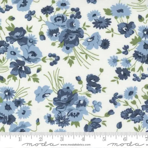 Nantucket Summer Cream Multi Somerset Florals 44"/45" Fabric Per Yard