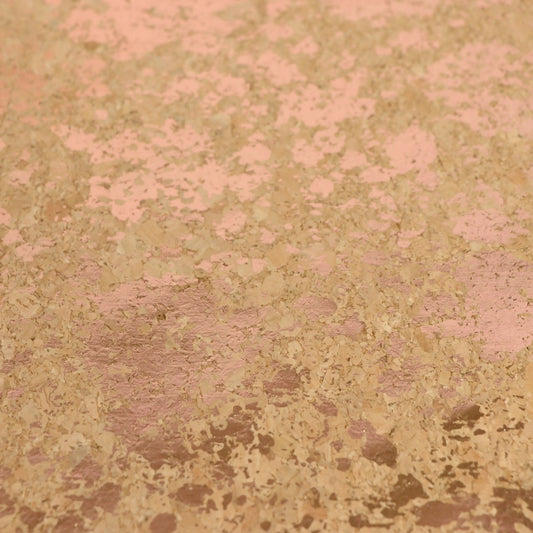 Natural Rose Gold Splatter Pro Lite Cork 1/2 yard