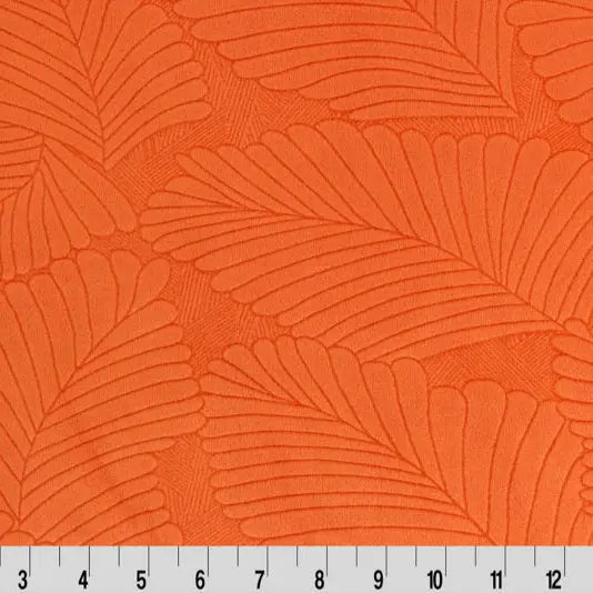 Orange Mandarin Cuddle 3 Extra Wide Tropic Burnout Fabric per yard