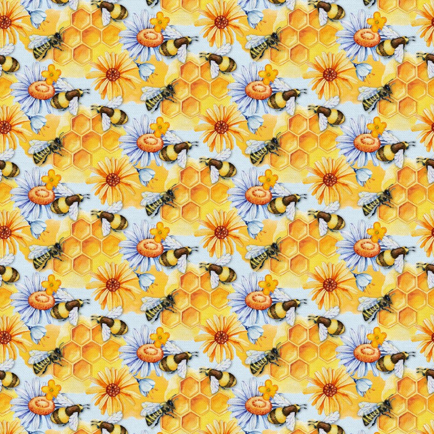 Sweet As Can Bee Cotton 118" Wideback Fabric Per Yard