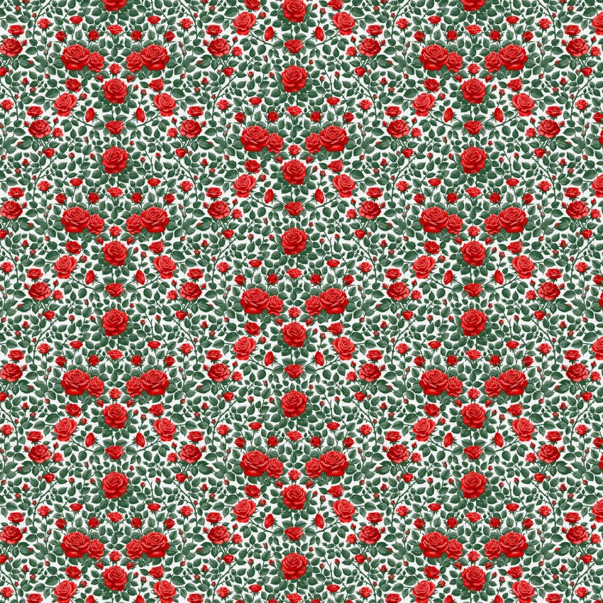 Red Roses Are Red Rose Trellis Cotton Wideback 118"  Fabric Per Yard