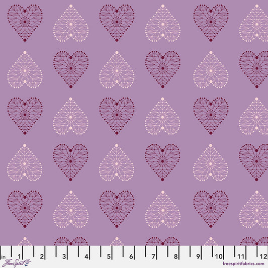 Enrapture by Giucy Giuce Amour - Amethyst Cotton 44"/45" Fabric Per Yard