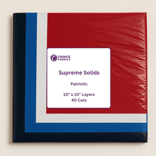 Supreme Solids - 10" Squares - Patriotic (40 Squares)