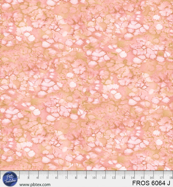 Peach / Coral Frost FROS-6064-J Cotton 44/45 Fabric Per Yard
