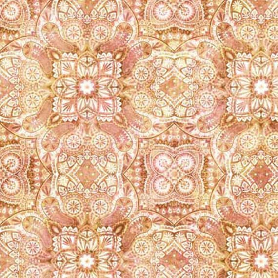 Pink Peach Cotton Tails Cotton Wideback Fabric per yard