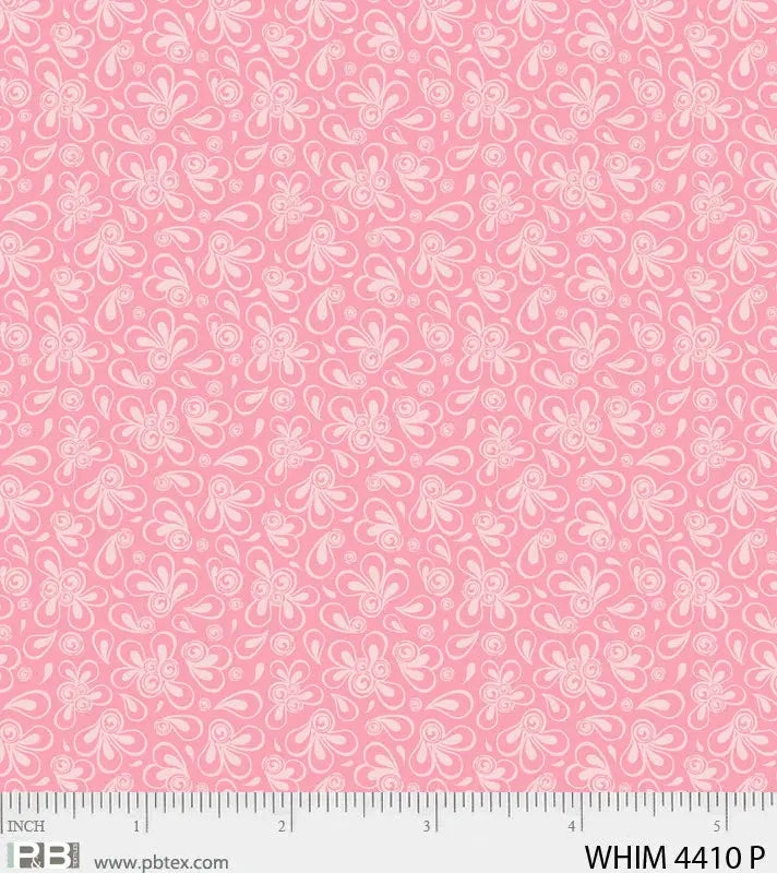 Pink Whimsy Mod Swoop 44"/45" Fabric Per Yard