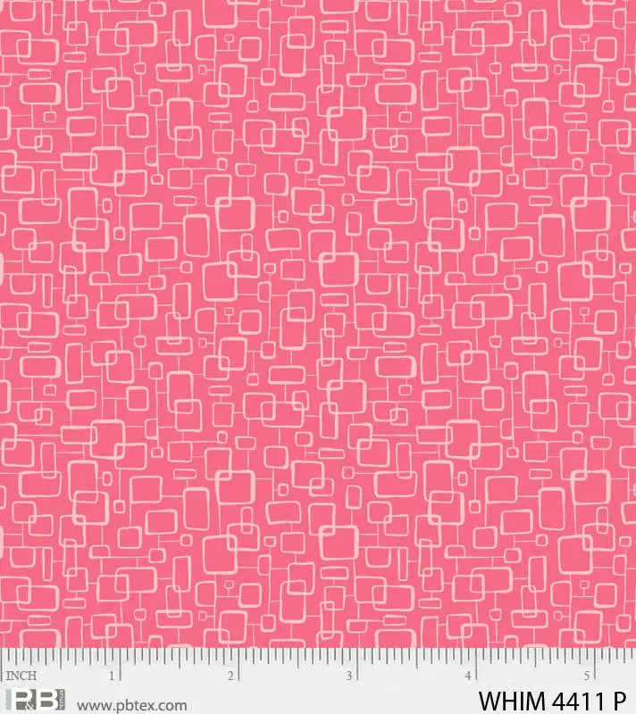 Pink Whimsy On The Quad 44"/45" Fabric Per Yard