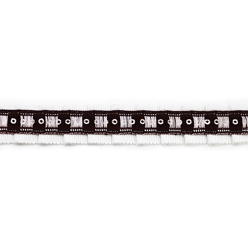 Pleated Ribbon Trim - 3/4" Width Gathered Ribbon with Sequins (15 Yard Roll) - BR-761-27/06