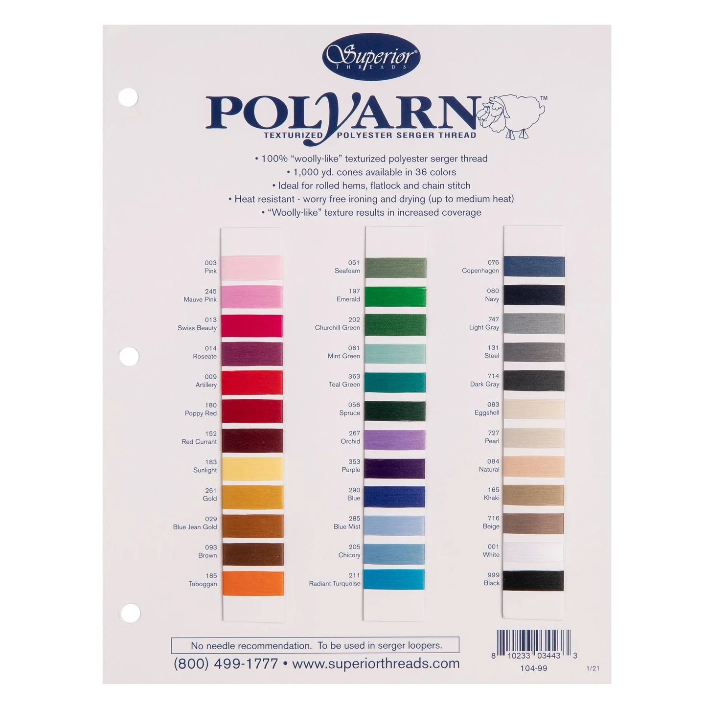 Polyarn Color Card