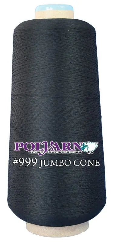 Polyarn #999 Black 8,500 yd. jumbo cone