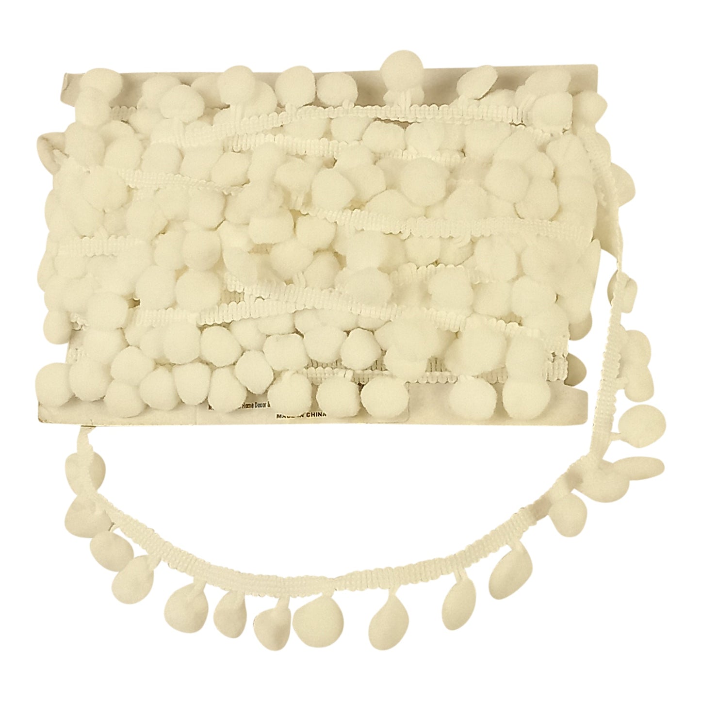 Pom Pom Collection - 5/8" width X 10 Yards in White