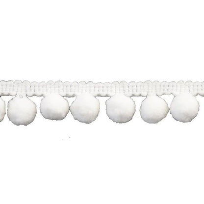 Pom Pom Collection - 5/8" width X 10 Yards in White
