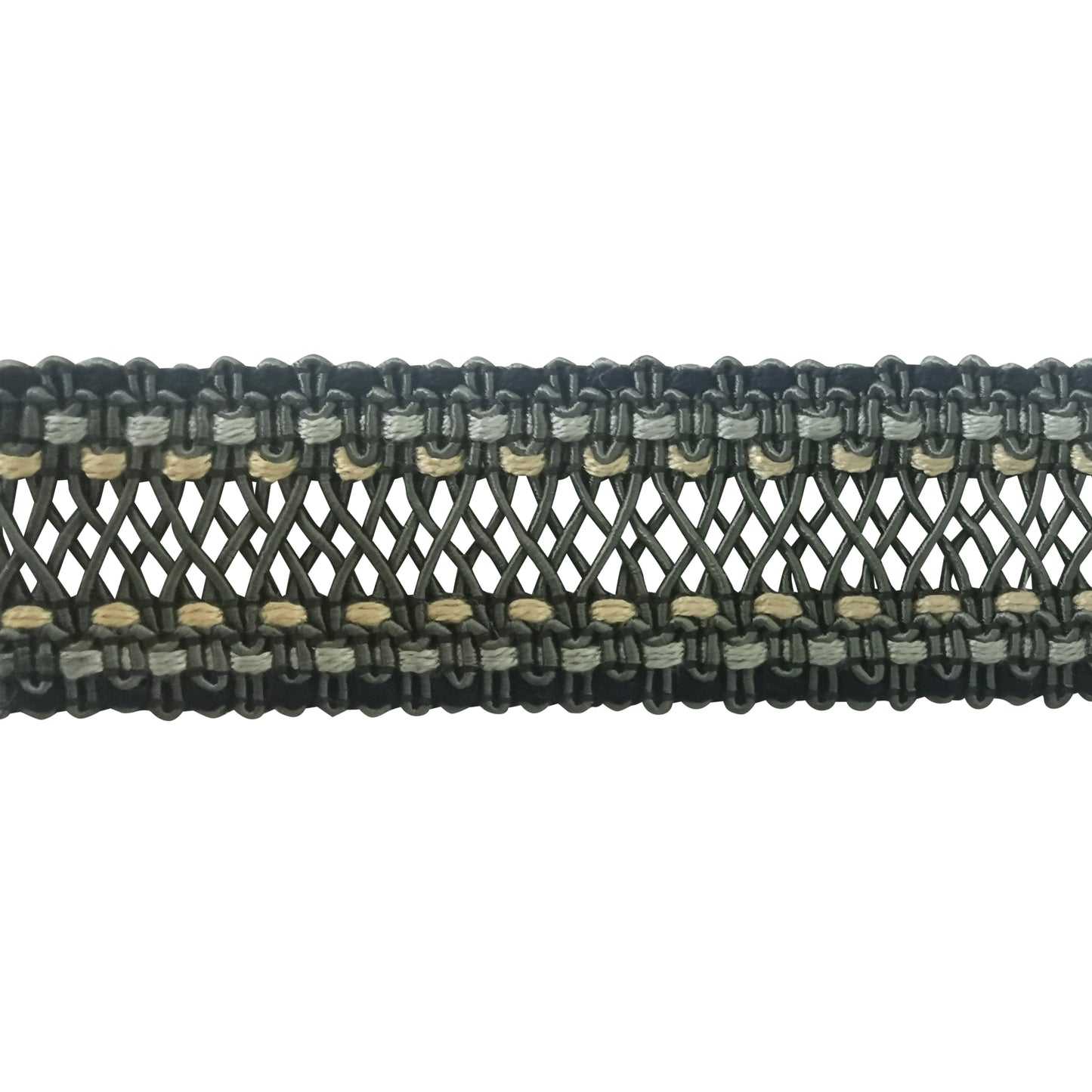Pompeii Collection - 1" width BRAID (25 Yard Roll) - BR-7095-02/49 Grey and Brown