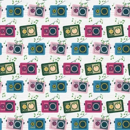 Press Play Volume Up 43"/44" Fabric Per Yard