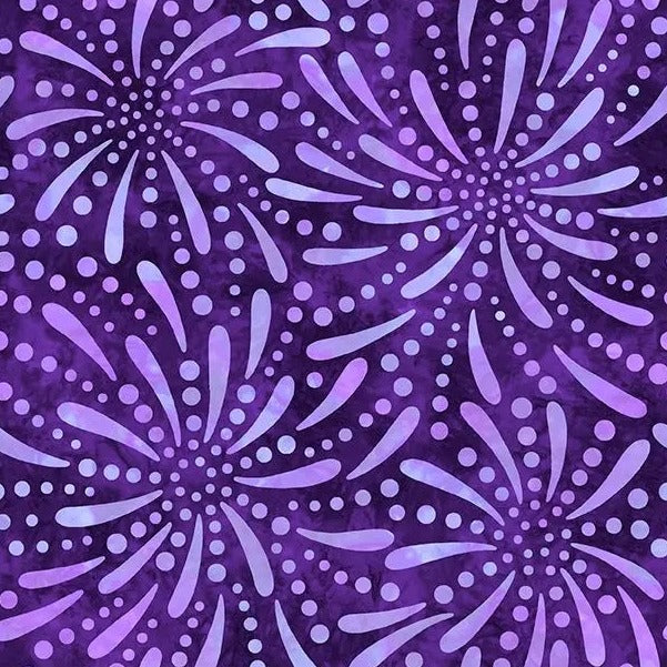 Purple Fireworks Cotton Wideback Fabric per yard