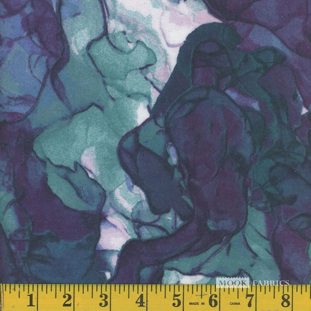 Purple Teal Smoke Flannel Wideback Fabric per yard