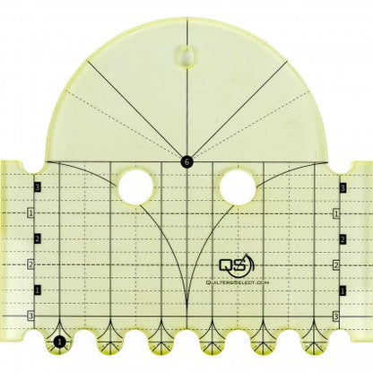Quilters Select 6" & 1"  MACHINE QUILT RULER
