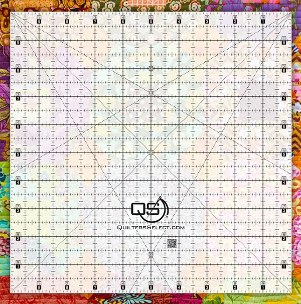 Quilters Select Non-Slip Crystal Clear Ruler 10" x 10"