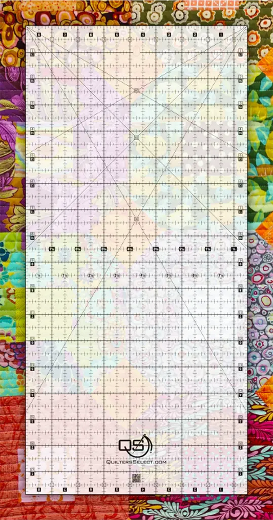 Quilters Select Non-Slip Crystal Clear Ruler 8.5" x 18"