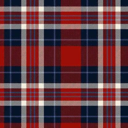 Navy Primo Plaids: Americana Cotton Flannel 44"/45" Fabric Per Yard