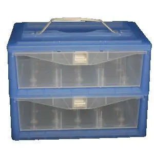 RNK 2 Drawer - 30 Cone storage box with handle - Blue