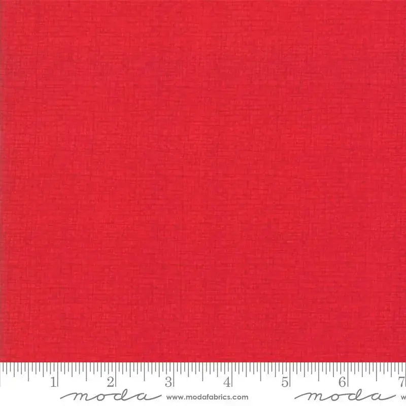 Red Crimson Thatched Cotton Wideback Fabric - ( 1 1/2 Yard Pack )