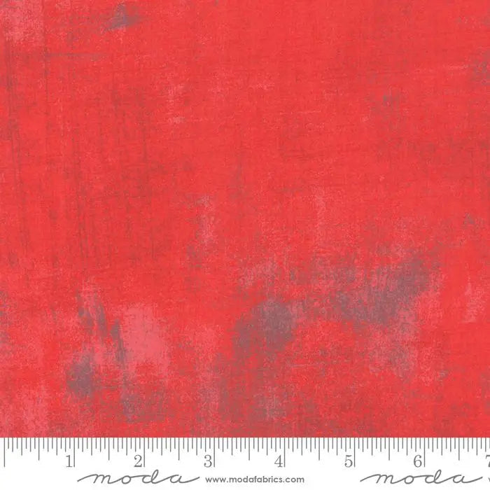 Red Grunge Basics Geranium 44"/45" Per Yard