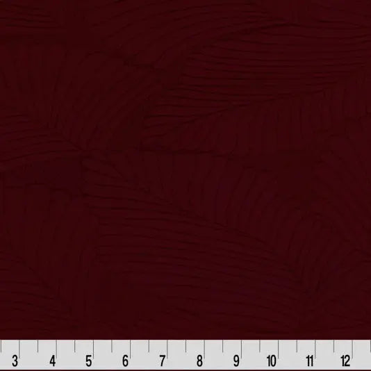 Red Merlot Cuddle 3 Extra Wide Tropic Burnout Fabric per yard