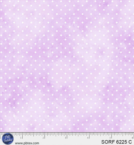 Sorbet Flannel Purple Pin Dot Cotton 44" / 45" Fabric per yard