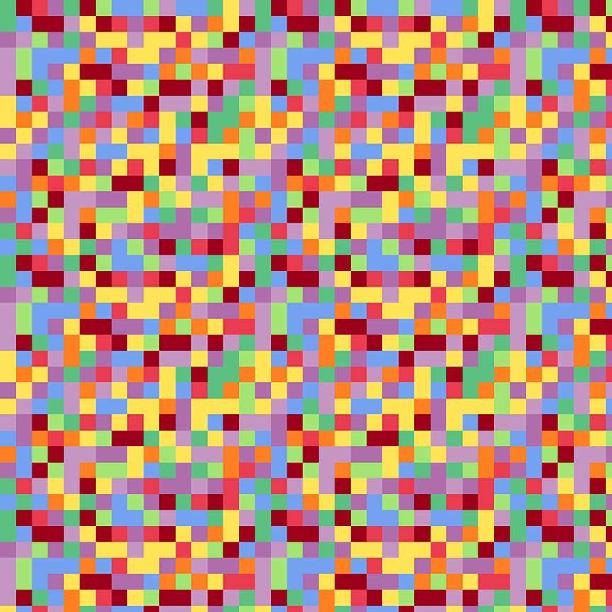 Pixel Camo Multi Cotton 44"/45" Fabric Per Yard