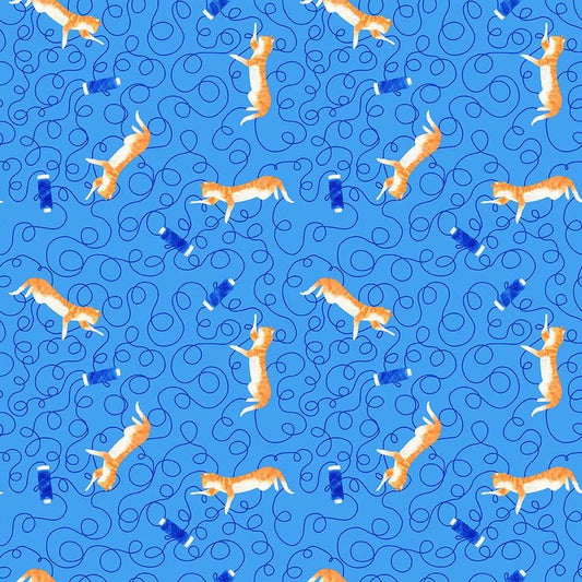 Oceanic Tangled Cotton 44"/45" Fabric Per Yard