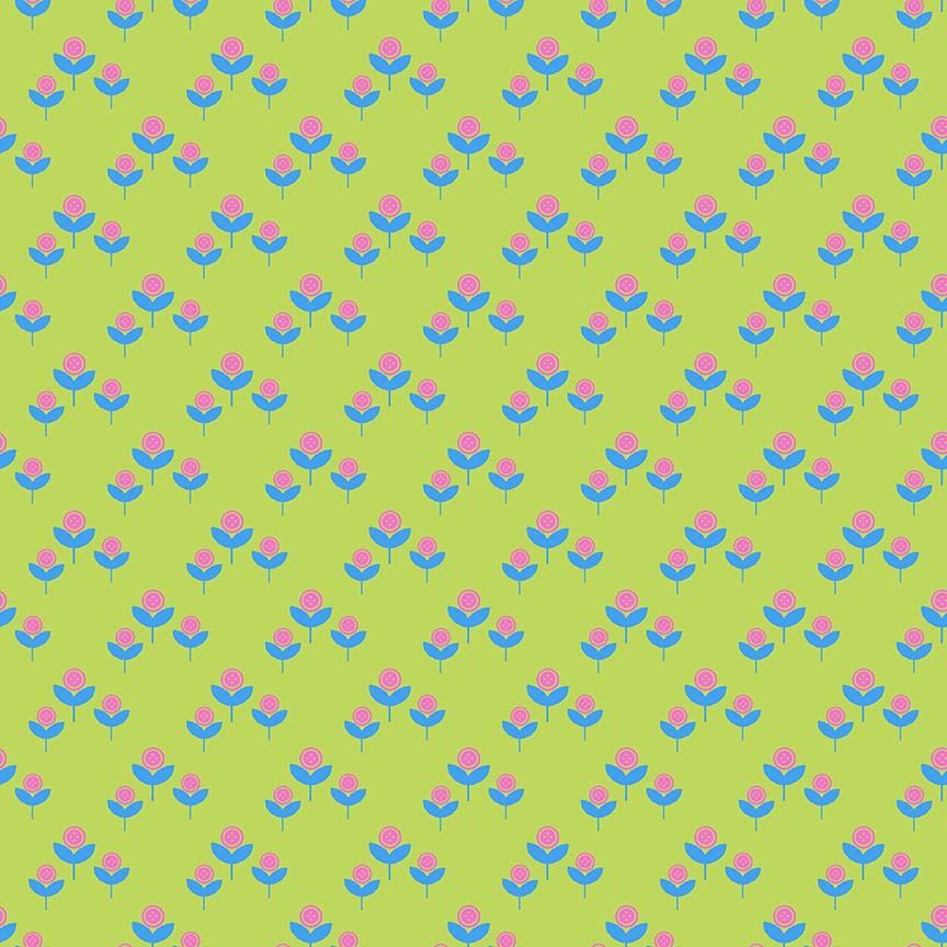 Acid Cute As A Button Cotton 44"/45" Fabric Per Yard