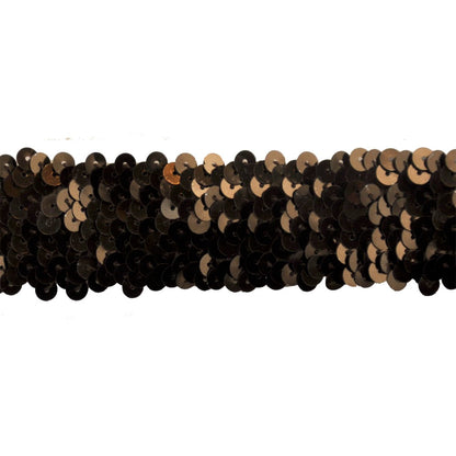 Sequin Trim 1-1/2-Inch Wide Polyester Stretchable Sequin Trim Rolls for Arts and Crafts, 10-Yard BQ-303