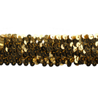 Sequin Trim 1-1/2-Inch Wide Polyester Stretchable Sequin Trim Rolls for Arts and Crafts, 10-Yard BQ-303