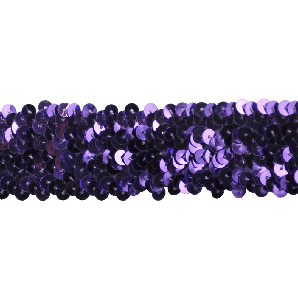 Sequin Trim 1-1/2-Inch Wide Polyester Stretchable Sequin Trim Rolls for Arts and Crafts, 10-Yard BQ-303