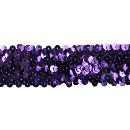 Sequin Trim 1-1/2-Inch Wide Polyester Stretchable Sequin Trim Rolls for Arts and Crafts, 10-Yard BQ-303