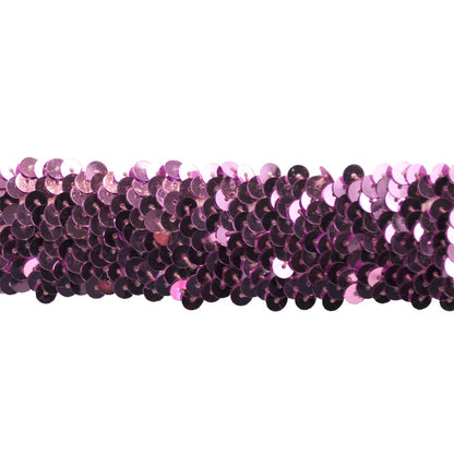 Sequin Trim 1-1/2-Inch Wide Polyester Stretchable Sequin Trim Rolls for Arts and Crafts, 10-Yard BQ-303