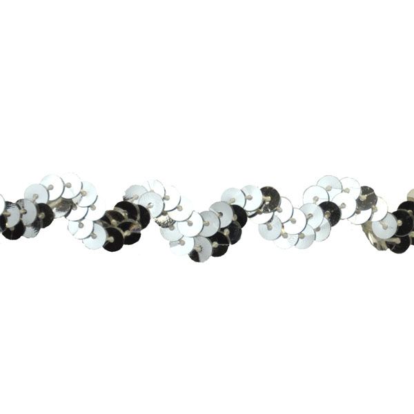 Sequin Trim 1/2-Inch Wide Polyester Non Stretch Rolls for Arts and Crafts, 25-Yard, BQ-304