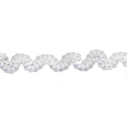 Sequin Trim 1/2-Inch Wide Polyester Non Stretch Rolls for Arts and Crafts, 25-Yard, BQ-304