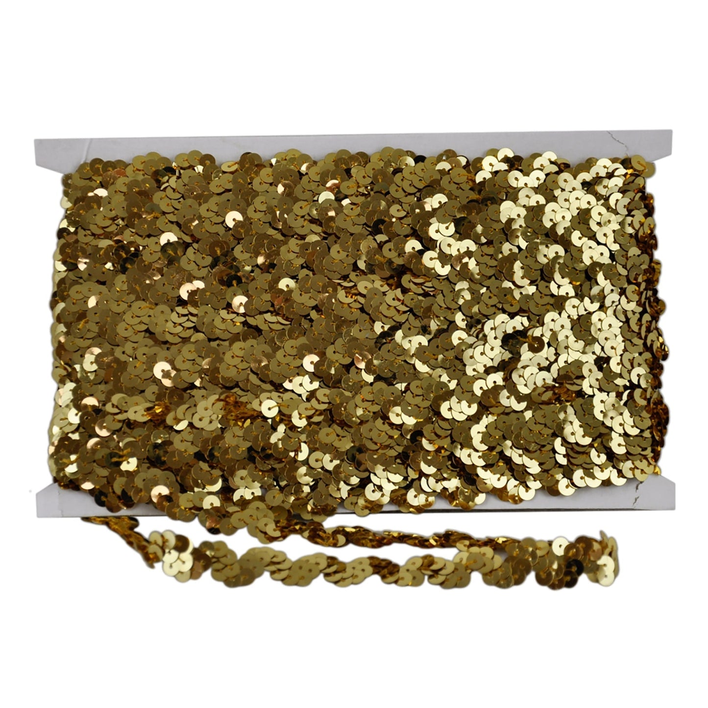 Sequin Trim 1/2-Inch Wide Polyester Non Stretch Rolls for Arts and Crafts, 25-Yard, BQ-304